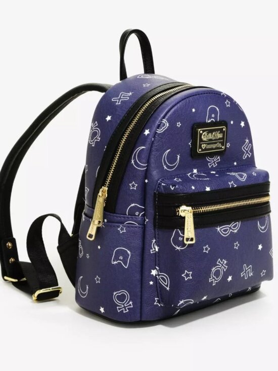 NEW!!! Loungefly x Sailor Moon Constellations Navy Mini Backpack main image 7